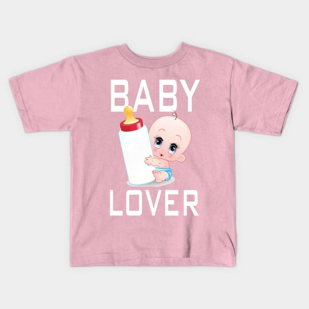 cute baby t shirt lover Kids T-Shirt by milica.brdar77@gmail.com